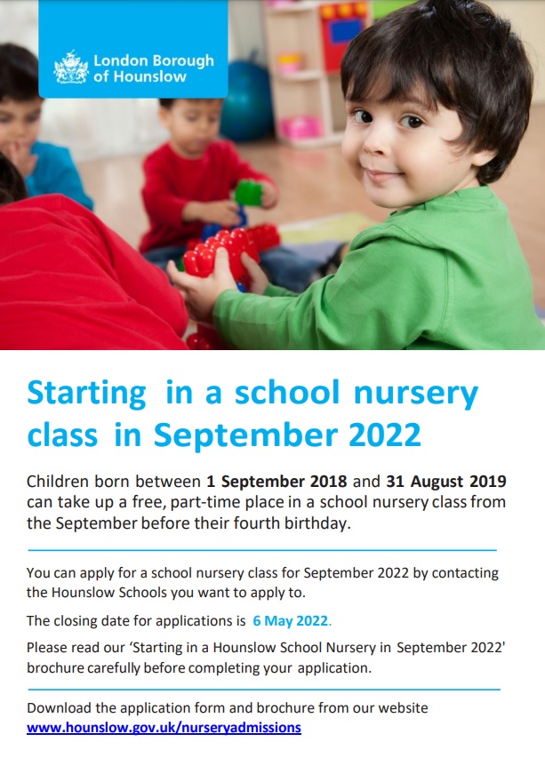 Starting Nursery Class in September 2022